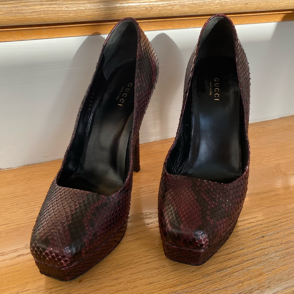 Gucci Python Skin Heels